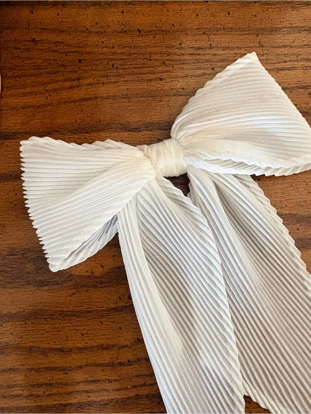 Target Cream Pleated Bow Hair Clip